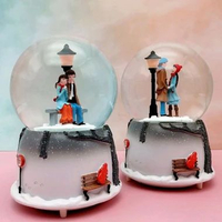 Snowball Kotak Musik Bola Salju Winter Korean Couple Lampu Pasangan Hadiah Valentine Romantis Kado U