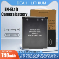 EN-EL10 EN EL10 740mah Li-ion Battery For Nikon COOLPIX S200 S210 S220 S230 S3000 S4000 S500 510 S5100 S520 S570 S60 S600 S70