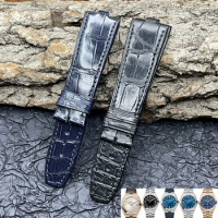 Suitable for Jiangshi Danton Cross-Sea Watch, crocodile leather strap, quick-release structure, 25mm