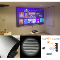 135 140 150 180 200 inch Large Size PET Crystal ALR UST Ultra Short Throw Projector Screen