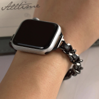 【ALL TIME 完全計時】Apple Watch S7/6/SE/5/4 38/40/41mm 極細編織鏈鋼錶帶