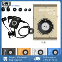Mini IPX8 Waterproof Swimming MP3 Player Stereo Music MP3 Walkman FM Radio Sports Running HiFi Stereo Music Headphone