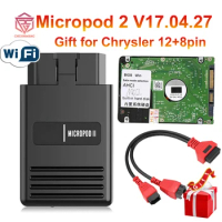 MicroPod 2 V17.04.27 WIFI Scanner for Chrysler with 12+8 MicroPod2 MicroPod II for Fiat for Chrysler for Dodge For Jeep Diagnost