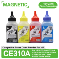 4 PCS Compatible Toner Color Powder For HP CE310A CE320A CE410A CF210A CF350A CF380A Color Laser Printer Toner Bottle