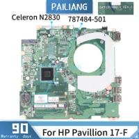PAILIANG Laptop Motherboard For HP Pavillion 17-F 17-f160n Mainboard DAY12AMB6D0 787484-501 Core SR1W4 Celeron N2830 TESTED DDR3