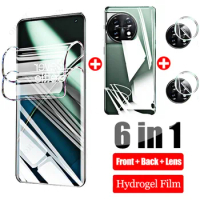 6in1 Front Back Hydrogel Film for OnePlus 11 Camera Lens Screen Protectors One Plus 11 OnePlus11 11r 10 9 Ace 2 Nord Not Glass
