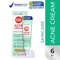 88 ACNE CREAM 6 GR | Krim Totol Jerawat Formula Untuk Jerawat, Mempercepat Keringnya Jerawat, Melawa