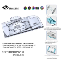 Bykski N-ST3090PGF-X GPU Water Block For ZOTAC Geforce RTX 3090/3080 10/24G6X PGF OC video Card Cooler PC Radiator