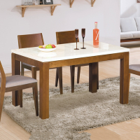MUNA家居   喬伊柚木色4.3尺石面餐桌(不含椅)   130X80X76cm
