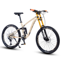 Hot sale 26 27.5 inch aluminum alloy frame soft tail oil brake full dual suspension mtb bicycle downhill mountain bike