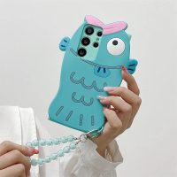 Sarung Telefon Bimbit, Gaya Minimalis Fesyen, Corak Ikan Kecil, Bahan Silikon Lembut, Penutup Kalis