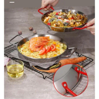 Chảo Paella hải sản bằng thép không gỉ 26cm