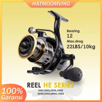 【Garansi 20 Tahun】Besi Fishing Reel HE500-7000 MAX Drag 80kg Spinning Casting Rod Reel, Mesin Pancin