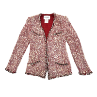 CHANEL 香奈兒【激安價】 紅色 毛呢 2014 DALLAS 系列 開襟外套 P49462V36352 【二手名牌BRAND OFF】