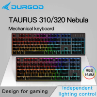 durgod 87 104 320 310 Nebula rgb mechanical lighting keyboard cherry mx pbt doubleshot brown blue black silent red silver
