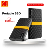 Kodak Portable SSD M.2 NVME 2TB External Hard Drive SSD 1tb 512gb TYPE C High Speed 2000MB/s Solid State Disk for Laptop PS4 PS5