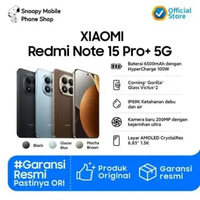 Xiaomi Redmi Note 15 Pro+ 5G (8/256 GB) | Baterai 6500mAh dengan HyperCharge 100W | Corning Gorilla 