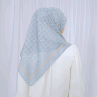 MANDJHA Liora Blue Scarf By Ivan Gunawan - Hijab Persegi Mandjha Ivan