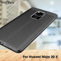 For Cover Huawei Mate 20 X Case Silicone TPU Cover For Huawei Mate 20 X Funda Lichee Hybrid Cases For Huawei Mate 20X Phone Case