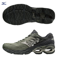 MIZUNO WAVE CREATION 20 男鞋 慢跑 中高足弓 耐磨 彈性 綠 黑【運動世界】J1GC190158