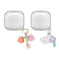 For Samsung Galaxy buds 2 PRO/live/FE Case Cute Sweet Peach cartoon for Galaxy buds live Case Soft Clear Earphone Cover