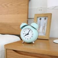 可愛兒童學生用床頭夜光靜音打鈴小鬧鐘實用簡約北歐風格迷你鐘表