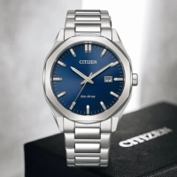 【CITIZEN 星辰】GENTS 光動能 時尚簡約 八角形殼手錶-藍 41mm(BM7600-81L)