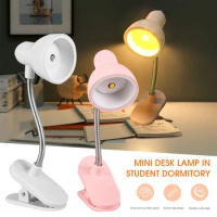 LED Mini Book Light Reading Light Clip-On Study Desk Lamp Battery Powered Bedside Table Lamp Lighting Lamps Bedroom Reading