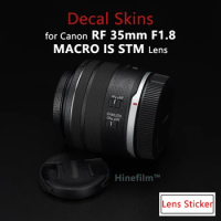 for Canon 35 1.8 Stickers RF35 F1.8 Lens Decal Skins Wrap Cover for Canon RF35mm F1.8 STM Lens Skins Anti Scratch Film