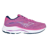 MIZUNO WAVE RIDER 27 女慢跑鞋-運動 玫紫白