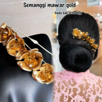Semanggi bunga mawar gold/ bunga sanggul