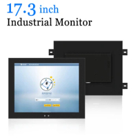 17.3 inch Industrial LCD Monitor Widescreen Wall hanging Computer with VGA HDMI DVI AV TV Output