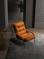 懶人沙發  設計師單人沙發椅懶人躺椅客廳創意老虎椅皮意式休閑沙發單椅