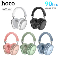 Tai Nghe Chụp Tai Hoco W35 Max - Pin Siêu Trâu 90h, Bluetooth V5.3, Hỗ Trợ Mic, Cổng AUX, Thẻ Nhớ TF
