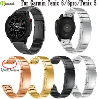 Wristband Stainless Steel 22mm Quick Release Watch strap For Garmin Fenix 6 / 6pro / Fenix 5/ Forerunner 935 Watch band Bracelet