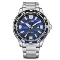 【CITIZEN 星辰】Eco-Drive光動能潮流鋼帶錶 AW1525-81L