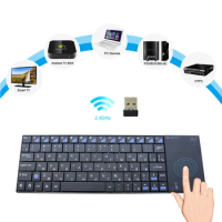 Genuine Rii mini i12plus 2.4G Wireless Spanish English German Keyboard with Touchpad For PC IPTV Sony PS3 HTPC Android TV BOX