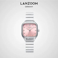 德國藍族 冰粉小方表女士手錶 女款小方表小美人