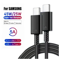 PD 45W USB C Cable For Samsung Galaxy S20 S21 S22 S23 Ultra Note 10 5G 20 A53 A54 Super Fast Charging USB Type C Data Cable