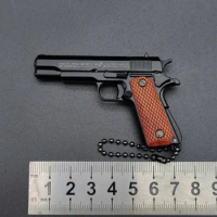 Gift fake Toy Gun pistolas Miniature Alloy Pistol Collection toys for boys Pendant guns kid Shell Eject Metal Keychain Model
