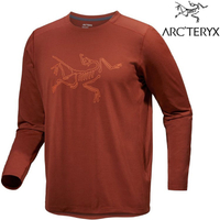 特價優惠 Arc'teryx 始祖鳥 Cormac Logo Shirt LS 男款 快乾長袖圓領衫 X000008452 紅衫雜紅/太陽橘 Sequoia Heather/Solaris