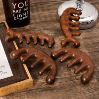 COD [New Arrival] Sandalwood Head Comb – Relaxation & Dredging Therapy for Head Massage, Stress Reli