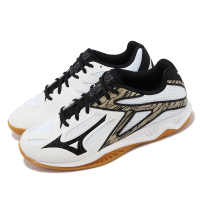 【MIZUNO 美津濃】排球鞋 Thunder Blade 3 男鞋 白 黑 膠底 羽桌球 室內運動鞋 美津濃(V1GA2170-09)
