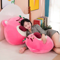 Miniso Kawaii Strawberry Bear Girl's Large Pillow Pillow Bed Comfort Doll Plush Toy Girl's Birthday Gift Halloween Gift