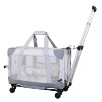 DODOPET pet trolley bag corgi out carrying case car cage air box cat detachable suitcase