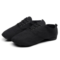 Cheap New Men Women Soft Cloth Dance Jazz Shoes Gym Indoor Exercise Dancing Boots Black Sneakers