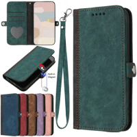 Leather Flip Wallet Case For Sony Xperia 1 IV 5 iv Phone Cover Strap Sony Xperia 10 IV Cases