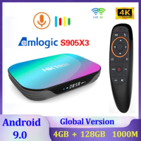 HK1 BOX Smart TV BOX Amlogic S905X3 Android 9.0 4GB RAM 64GB ROM 128GB 2.4G&amp;5G Wifi 4K 8K Media Player Set Top Box PK X96 MAX