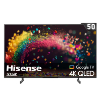 【Hisense海信】50型 QLED金屬量子點 Google+Apple雙認證 4K HDR全陣列背光連網液晶顯示器(50U6K)