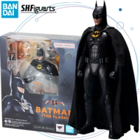 Original BANDAI SHFiguarts The Flash (2023) Michael Keaton Batman Bruce Wayne Anime Figure Toys Genuine SHF Action Figurine Gift